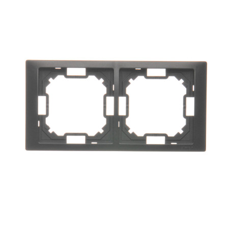 SIMON BASIC NEOS Ramka 2-krotna NEOS – uniwersalna poziom i pion  grafit matowy BMRC2/28