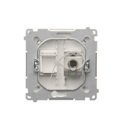 SIMON BASIC Gniazdo komputerowe RJ45 pojedyncze ekranowane z przesłoną przeciwkurzową (moduł) białe BM61E.01/11