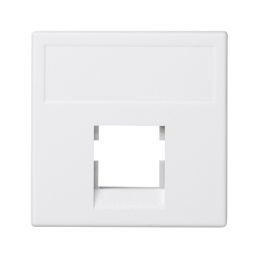 SIMON CONNECT Płytka K45, 1x RJ bez osłon uniwersalna czysta biel K076/9