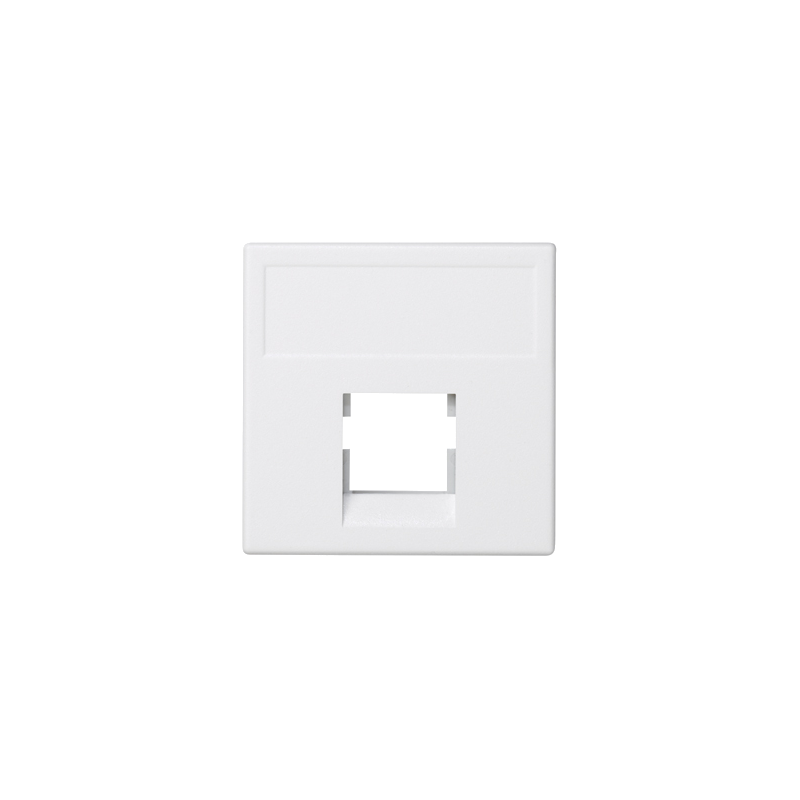 SIMON CONNECT Płytka K45, 1x RJ bez osłon uniwersalna czysta biel K076/9