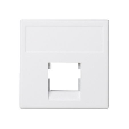 SIMON CONNECT Płytka K45, 1x RJ bez osłon uniwersalna czysta biel K076/9
