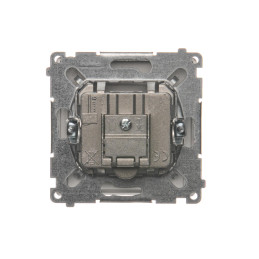 SIMON BASIC Gniazdo antenowe R-TV końcowe, separowane (moduł), 1x wejście: 5–862 MHz  stal inox BMZAR1/1.01/21