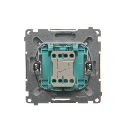 SIMON BASIC Łącznik schodowy (moduł) 10AX, 250V~, szybkozłącza  stal inox BMW6.01/21