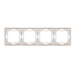 SIMON BASIC STANDARD Ramka 4-krotna – uniwersalna poziom i pion  satynowy BMR4/29