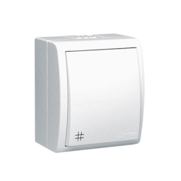 SIMON AQUARIUS Łącznik krzyżowy bryzgoszczelny IP54, 10AX, 250V~, zaciski śrubowe biały AQW7/11