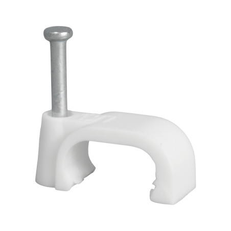 Uchwyt kablowy z gwoździem FLOP-13/7 Biały YDYp 3x2,5  27.137