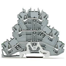 Złączka trzypiętrowa złączka PE/przelotowa/przelotowa, szara 2002-3227