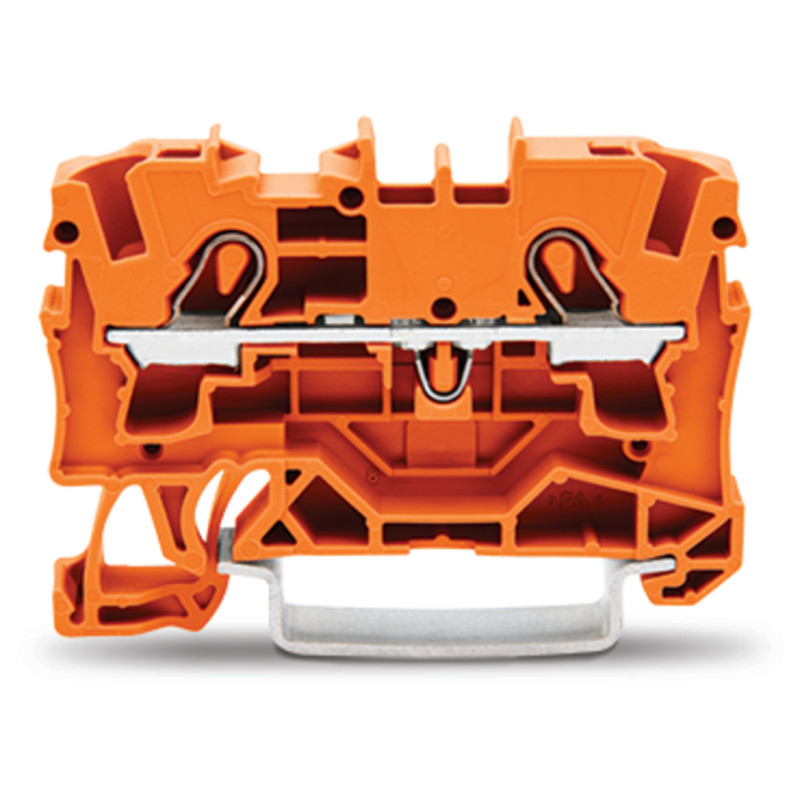 2-przewodowa złączka przelotowa 4 mm², pomarańczowa 2004-1202