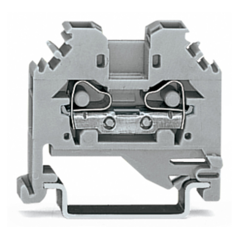 2-przewodowa złączka przelotowa 4 mm², szara 281-101