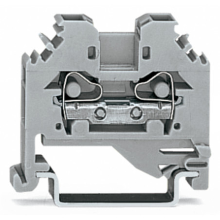 2-przewodowa złączka przelotowa 4 mm², szara 281-101
