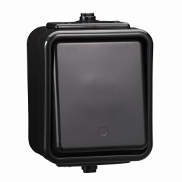 CEDAR Łącznik hermetyczny jednobiegunowy czarny IP44 WNT100C05
