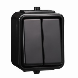 CEDAR łącznik hermetyczny świecznikowy czarny IP44 WNT500C05