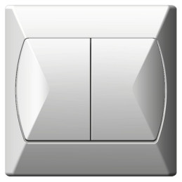 ŁP-10A/00 Łącznik, podwójny, schodowy BIAŁY