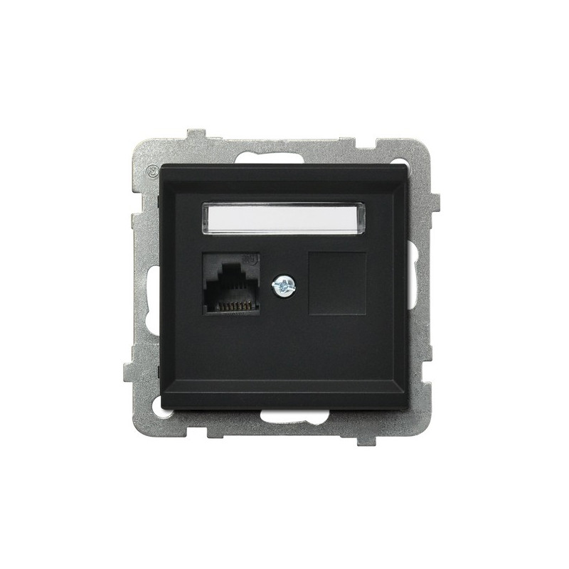 Gniazdo komputerowe pojedyncze RJ45 kat.5e czarny mat KRONE Sonata GPK‑1R/K/m/33
