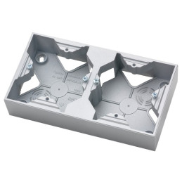 IMPRESJA Puszka instalacyjna podwójna - kolor srebro