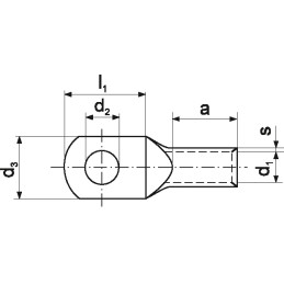 ARC50/1 Końcówka oczkowa rurowa