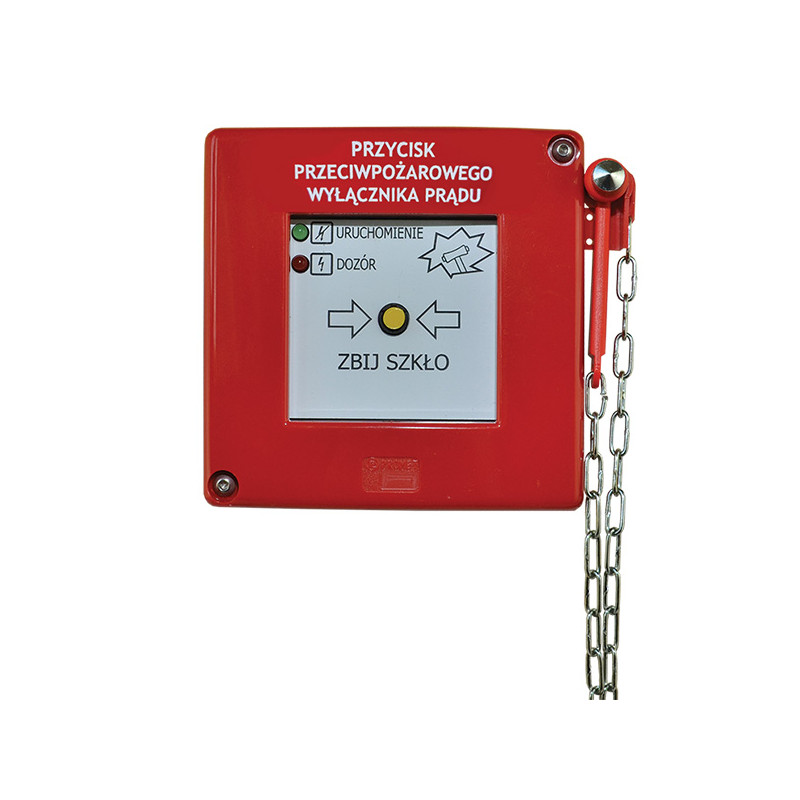 W0-PPWP-A M1/2K XY ZC Przycisk przeciwpożarowego wyłącznika prądu PPWP-A z młoteczkiem