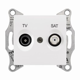 Gniazdo TV/SAT przelotowe 4dB białe Sedna SDN3401921
