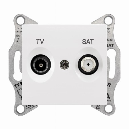 Gniazdo TV/SAT przelotowe 4dB białe Sedna SDN3401921