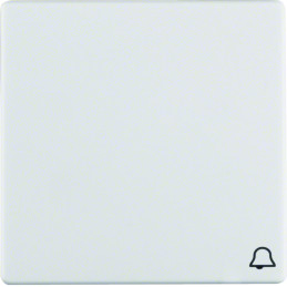 16206059 Klawisz z nadrukiem symbolu "dzwonek" śnieżnobiały aksamit