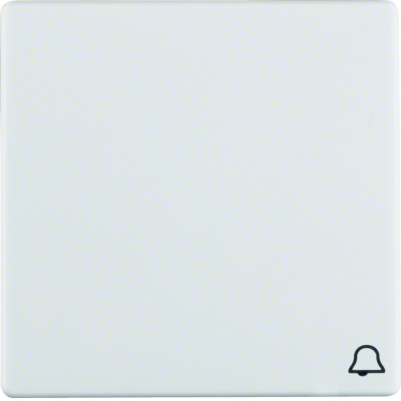 16206059 Klawisz z nadrukiem symbolu "dzwonek" śnieżnobiały aksamit