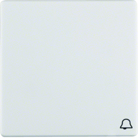 16206059 Klawisz z nadrukiem symbolu "dzwonek" śnieżnobiały aksamit