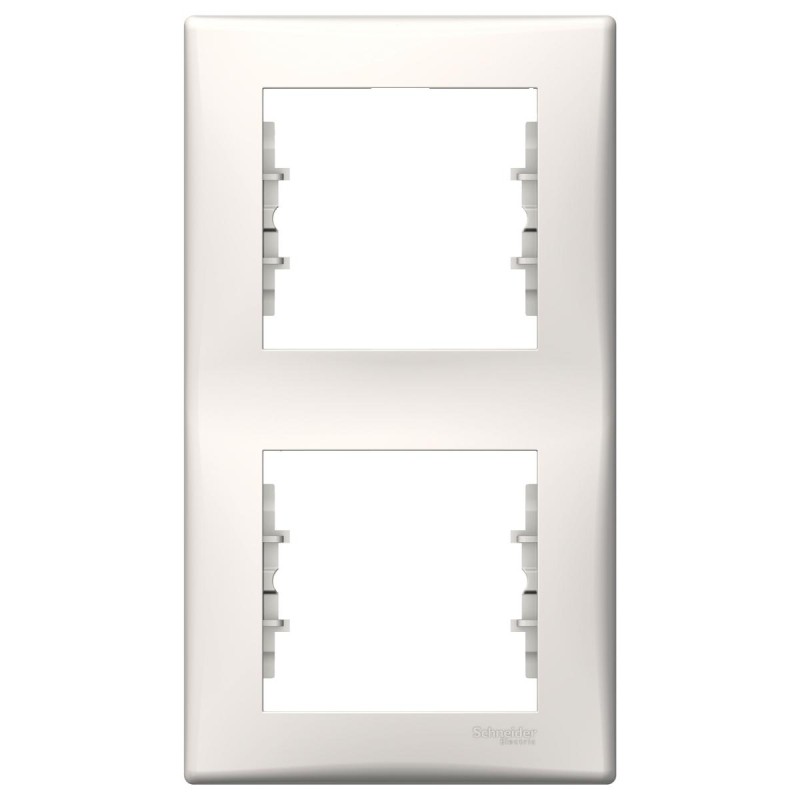 Sedna, ramka 2-krotna pionowa, kremowy