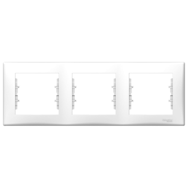 Sedna, ramka 3-krotna pozioma, biały