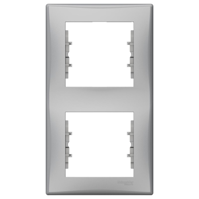 Ramka 2-krotna pionowa aluminium Sedna SDN5801160
