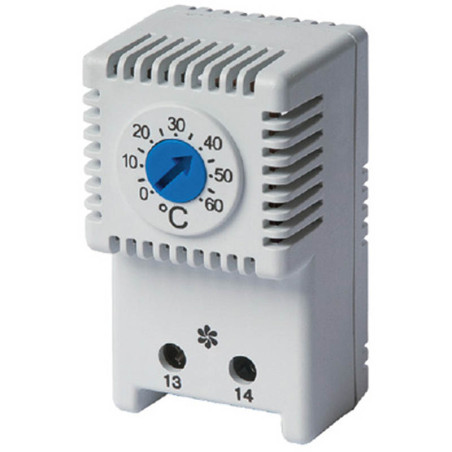 Termostat pojedynczy do wentylatora 20...+80 st.C/IP20 10A 250V AC, 34X68X38mm