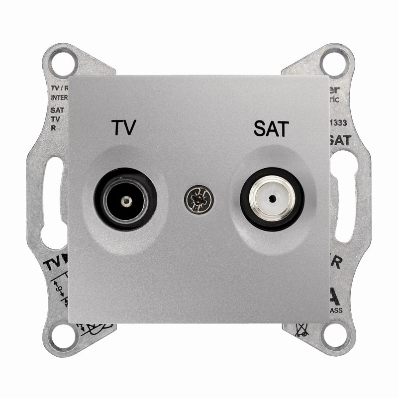 Gniazdo TV/SAT końcowe 1dB aluminium Sedna SDN3401660