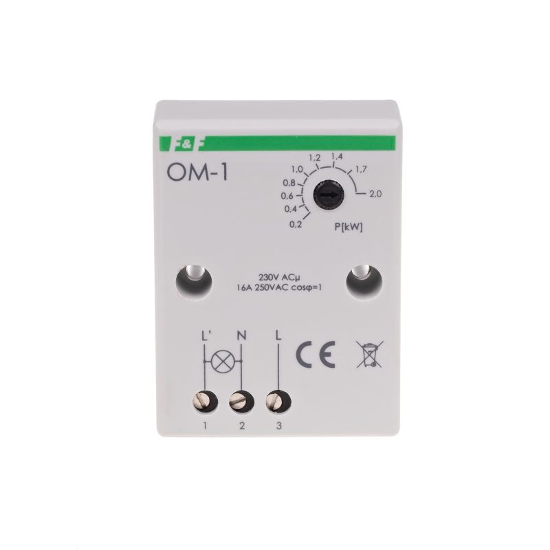 Ogranicznik poboru mocy obciążenie 200-2000VA 16A 230V OM-1