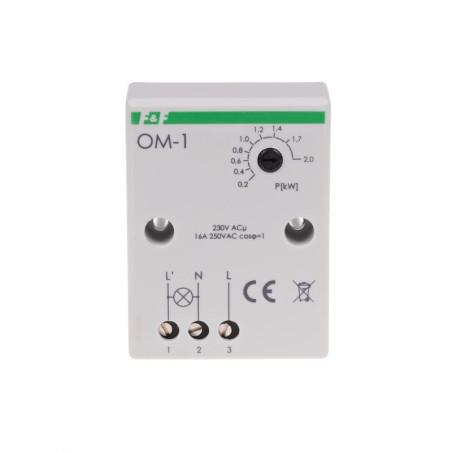 Ogranicznik poboru mocy obciążenie 200-2000VA 16A 230V OM-1