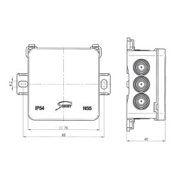 Puszka instalacyjna naścienna NS5 FASTBOX&HOOK