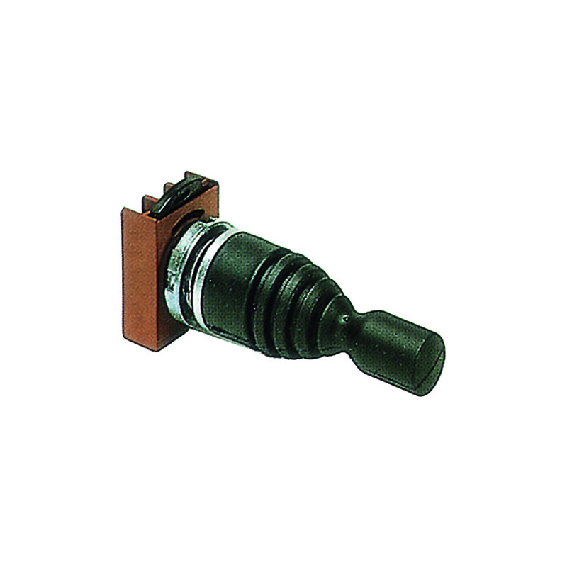P9MMN4F  - joystick czarny, z ramką mont., metal okrągły 5 położeń, stabilne bez interlock