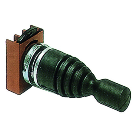 P9MMN4F  - joystick czarny, z ramką mont., metal okrągły 5 położeń, stabilne bez interlock