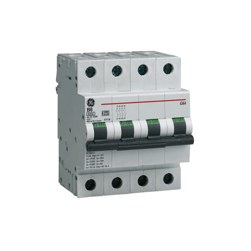 Wyłącznik nadprądowy 4P C 16A 6kA AC G64C16