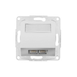 Gniazdo telefoniczne podwójne 2xRJ12, Optima