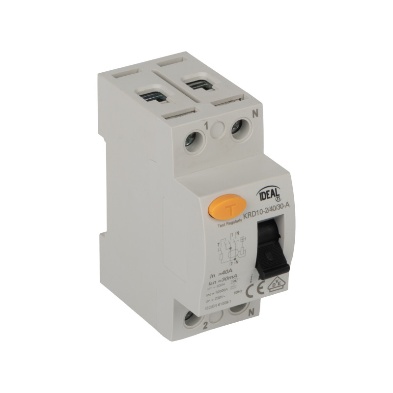 KRD10-2/40/30-AC Wyłącznik różnicowo-prądowy, 2P