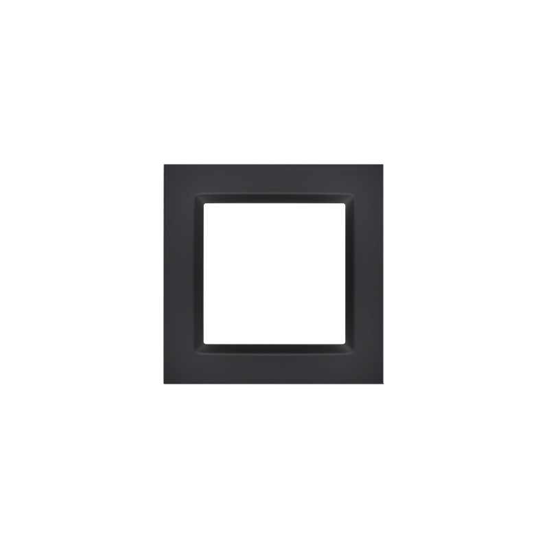 SIMON 10 Ramka 1-krotna - uniwersalna poziom i pion  czarny mat CR1/49