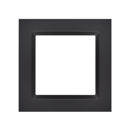 SIMON 10 Ramka 1-krotna - uniwersalna poziom i pion  czarny mat CR1/49
