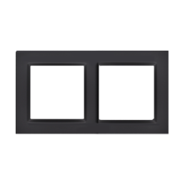 SIMON 10 Ramka 2-krotna - uniwersalna poziom i pion  czarny mat CR2/49
