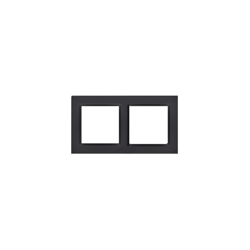 SIMON 10 Ramka 2-krotna - uniwersalna poziom i pion  czarny mat CR2/49