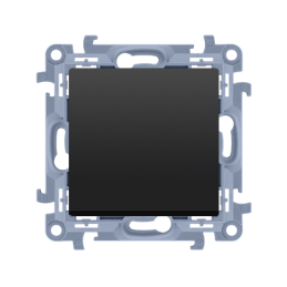 SIMON 10 Łącznik jednobiegunowy (moduł) 10AX, 250V~, szybkozłącza czarny CW1C.01/49