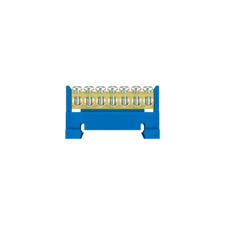 Listwa zaciskowa niska podstawa - 7 niebieska