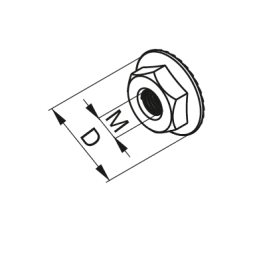 NKZM8E A2 Nakrętka kołnierzowa A2 (1.4301)