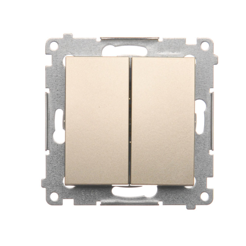 DW5.01/44 Łącznik świecznikowy (moduł) 10AX, 250V~, szybkozłącza  złoty mat -  Simon 54