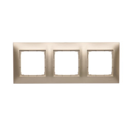 DR3/44 Ramka 3-krotna uniwersalna IP20 / IP44  złoty mat -  Simon 54