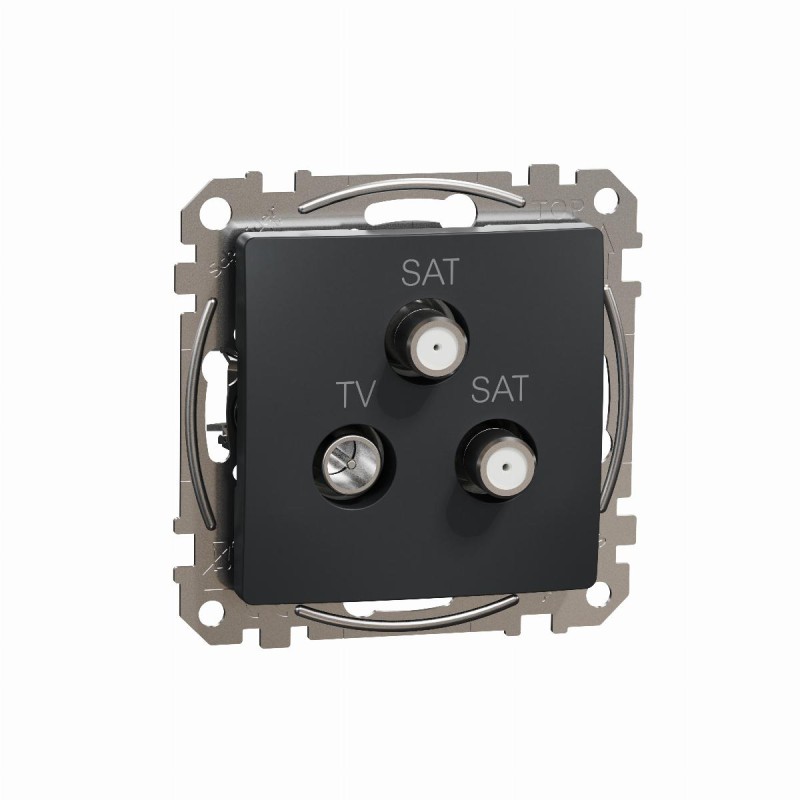Gniazdo TV/SAT/SAT końcowe (4dB) czarny antracyt Sedna D&E SDD114481S