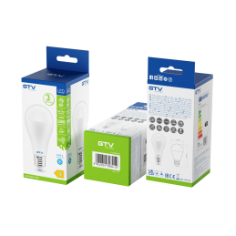Żarówka LED, A-G, A65, 6500K, E27, 20W, 2400lm, AC180-250V/ 50-60Hz, RA 80, 200°, 164mA